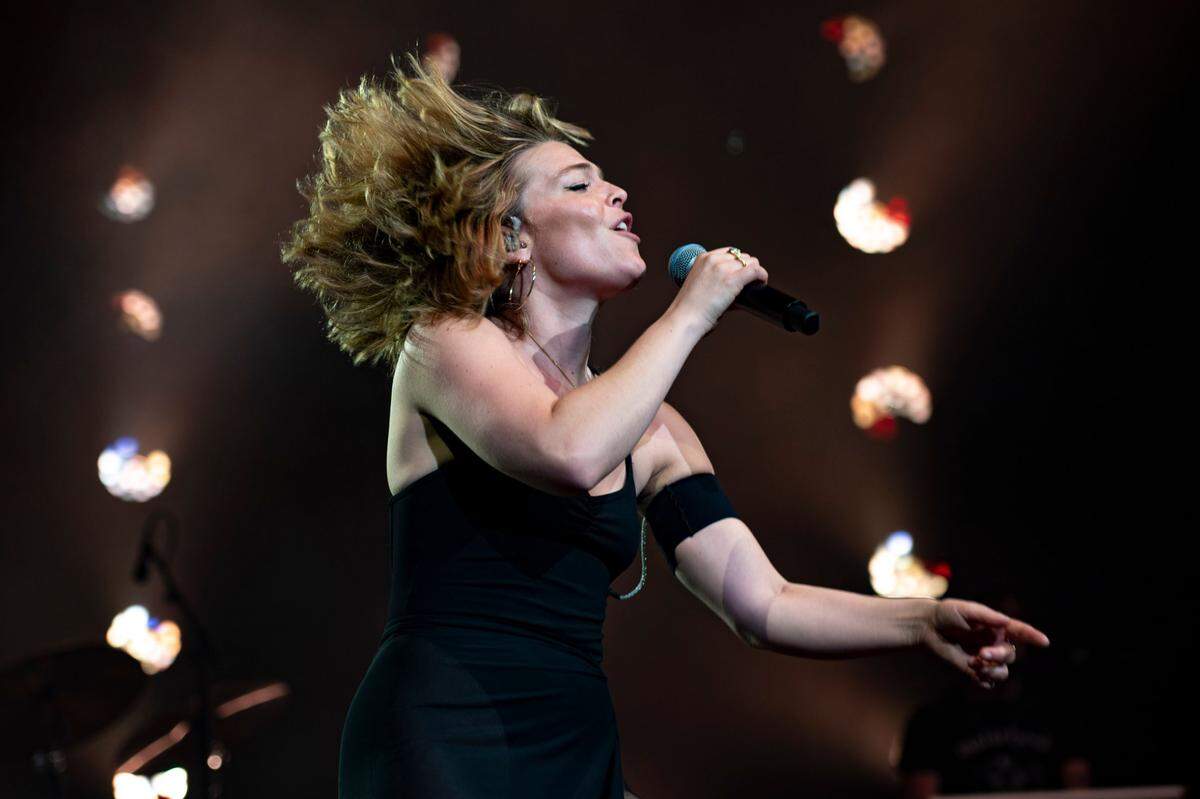 Maggie Rogers performs at “Don’t Forget Me Tour” at Coastal Credit Union Music Park on Wednesday, June 19, 2024.