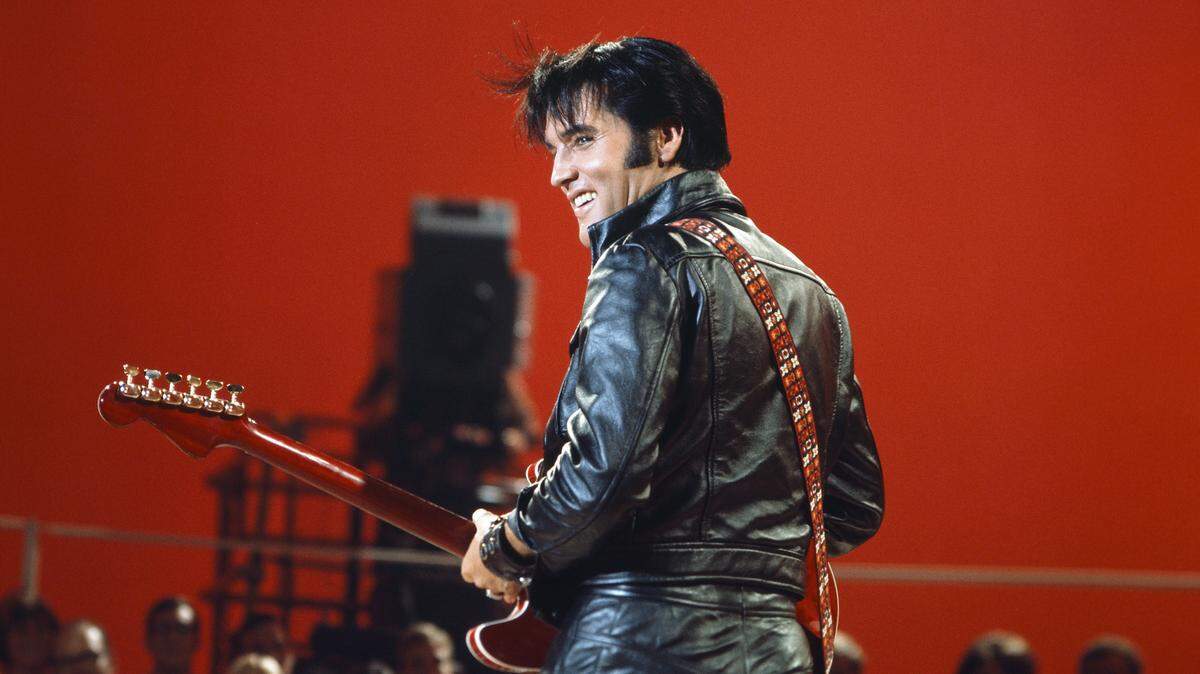 Elvis Presley during his ’68 Comeback Special on NBC. The network airs “Elvis All-Star Tribute” on Sunday, Feb. 16.
