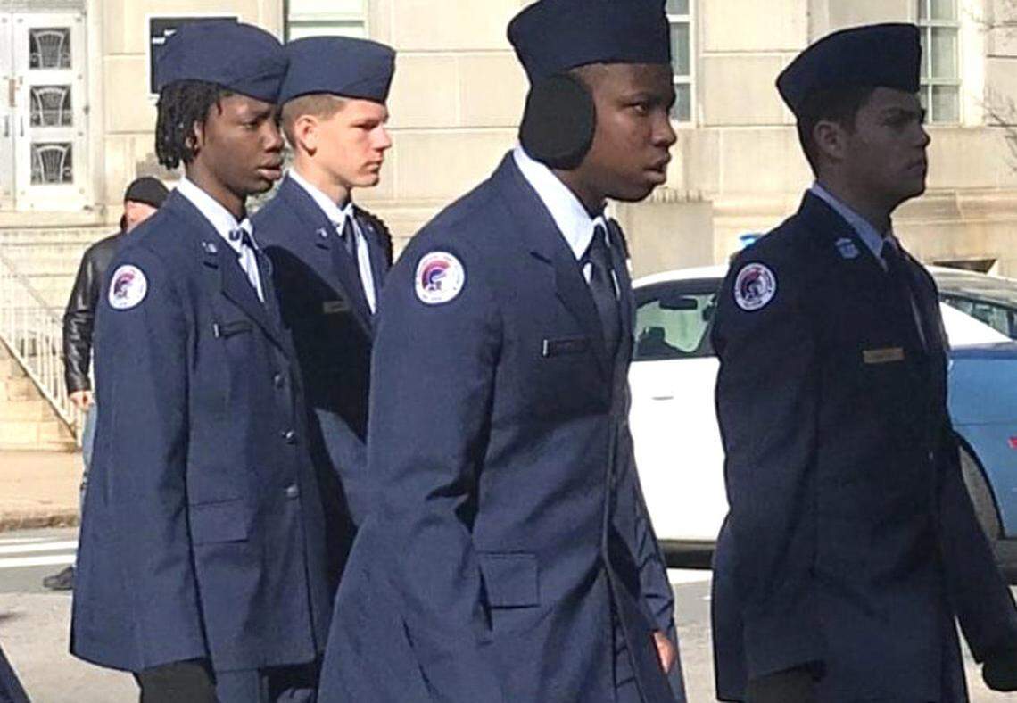Jathan Walthour, 16, is active in both Air Force ROTC and Police Explorers.