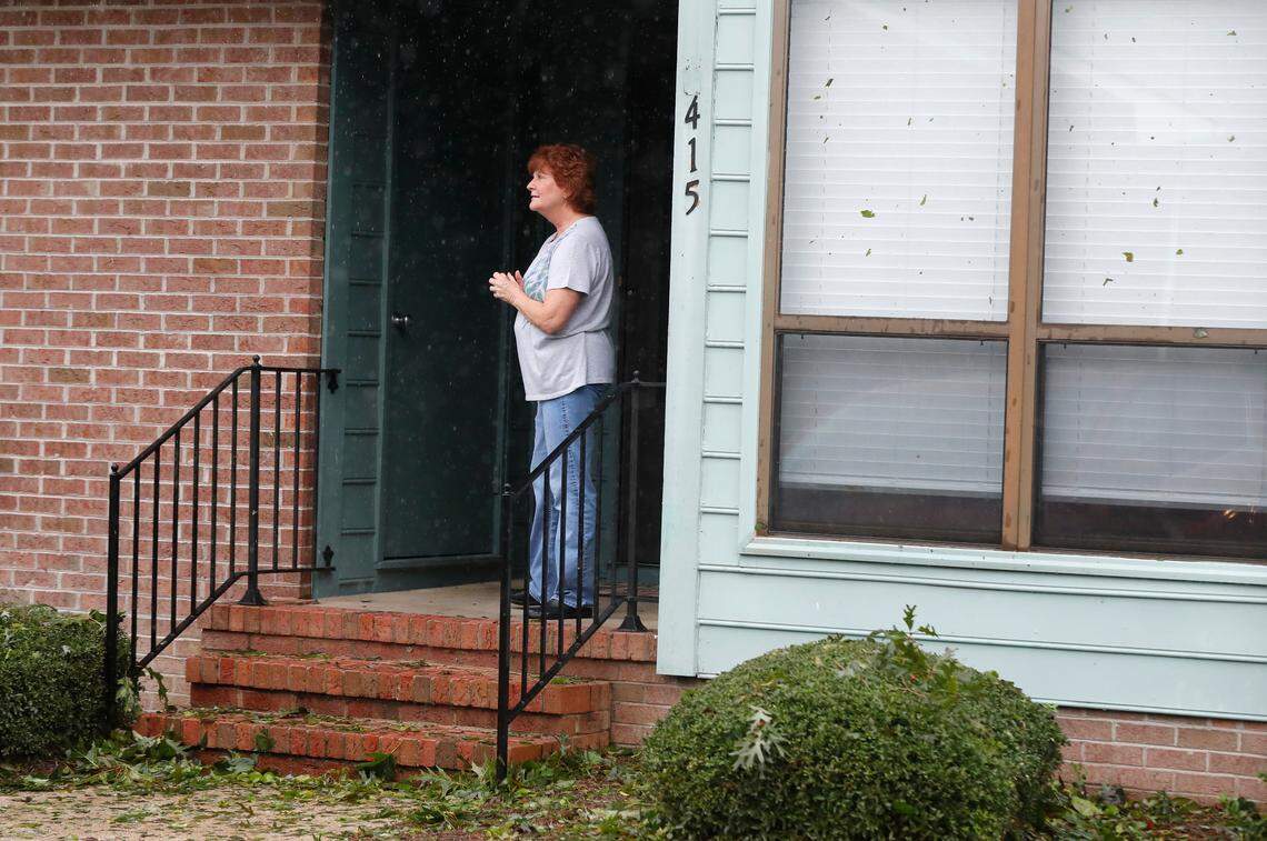 Vickie Mariniello, who lives in Tartan Place off Ramsey Street in Fayetteville Sunday, Sept. 16, 2018. Tartan Place is part of the evacuation zone. Mariniello says she doesn’t have plans to evacuate.