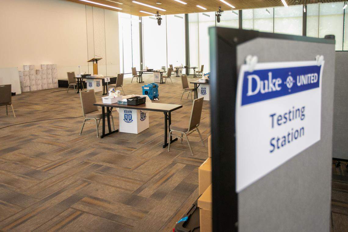 All Duke University students were tested on campus at Penn Pavilion before moving into their dorms or starting classes in August for the Fall 2020 semester.