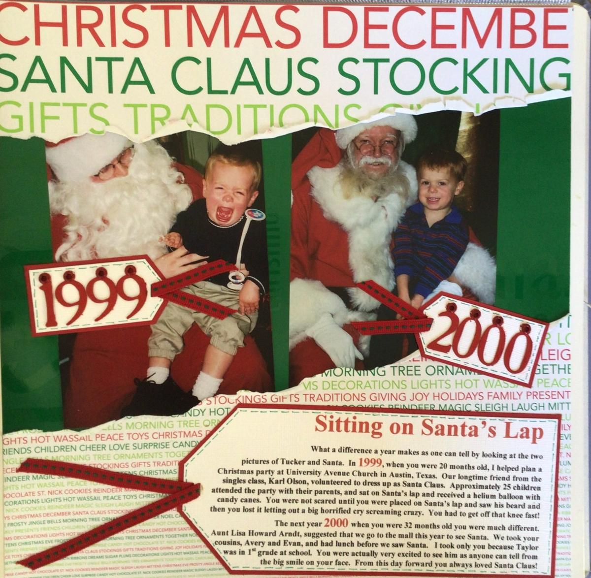 Teresa Howard’s son with Santa.