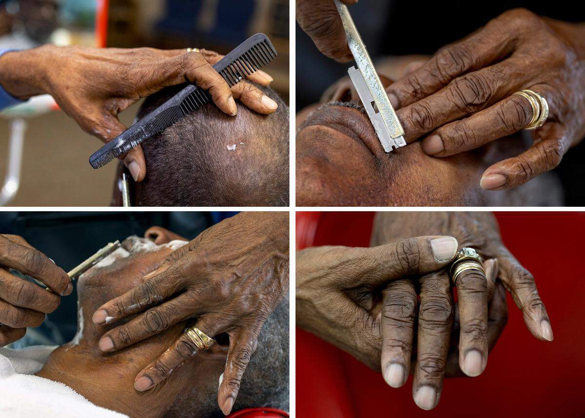 Sylvester White has carefully and precisely cut the hair of generations of customers in the College Park neighborhood of Raleigh.
