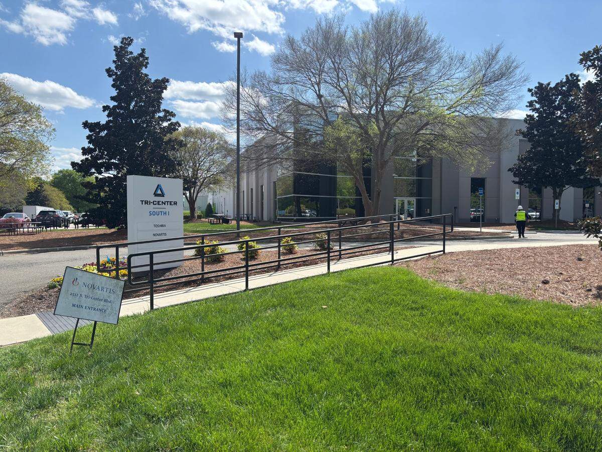 The Novartis Gene Therapies manufacturing facility on Tricenter Blvd. in Durham, N.C., just outside Research Triangle Park. 
