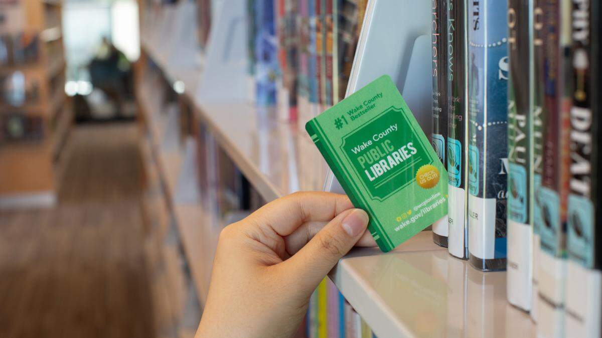 New library cards, available at all of Wake County Public Libraries’ 23 locations, provide access to a vast collection of printed materials, library computers, electronic resources and downloadable books.