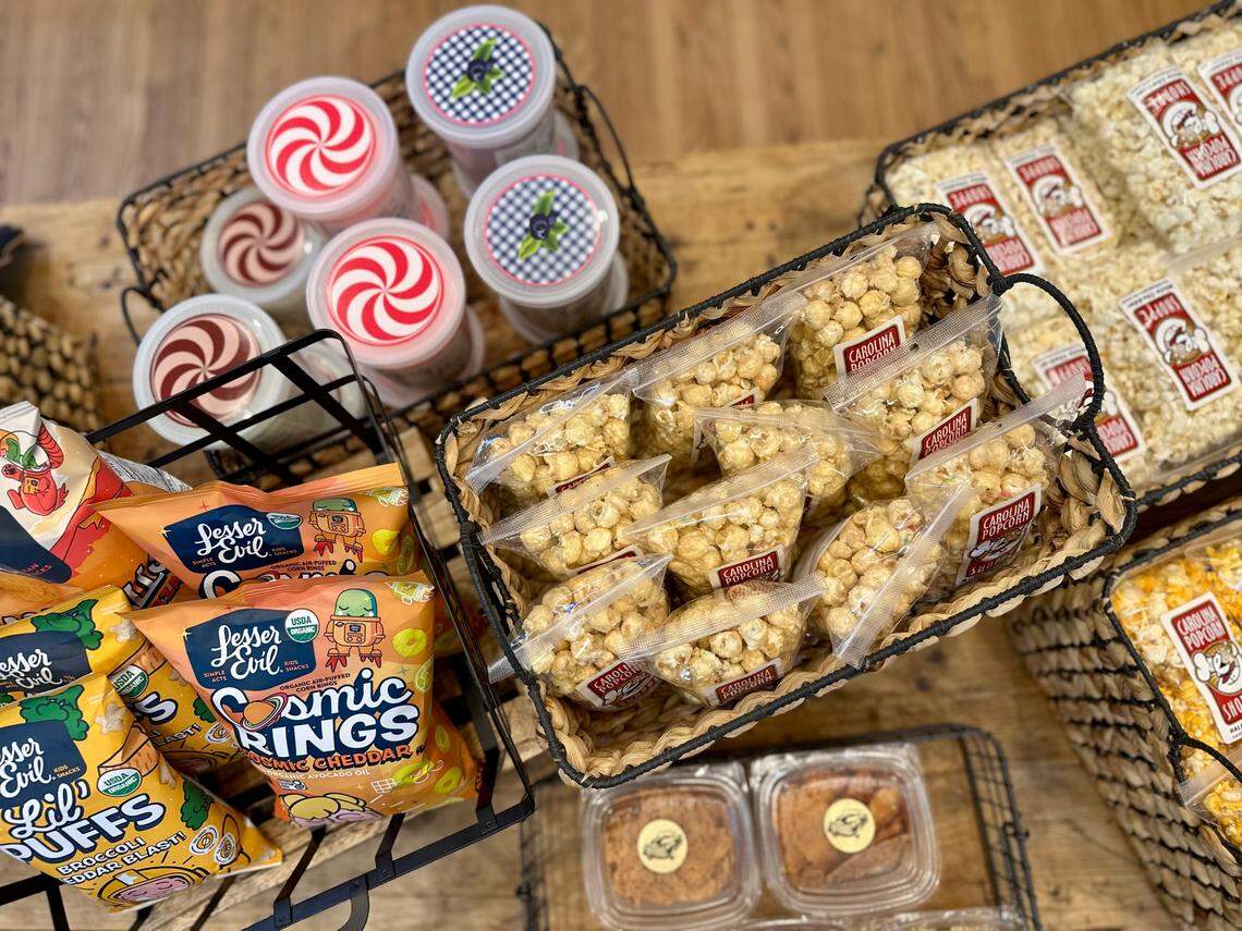 The market offers many grab-and-go snacks, including many from local businesses.