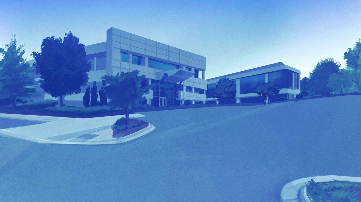Illustration of the exterior of Epic Games offices
