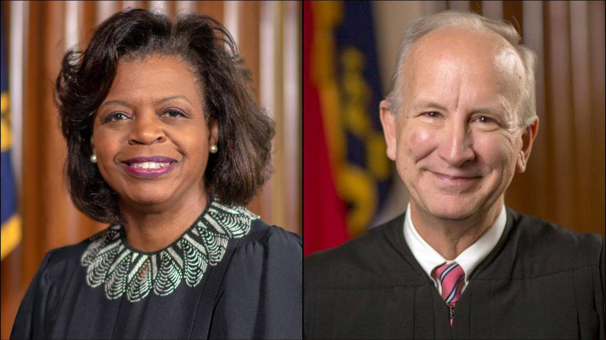 Chief Justice Cheri Beasley and Justice Paul Newby
