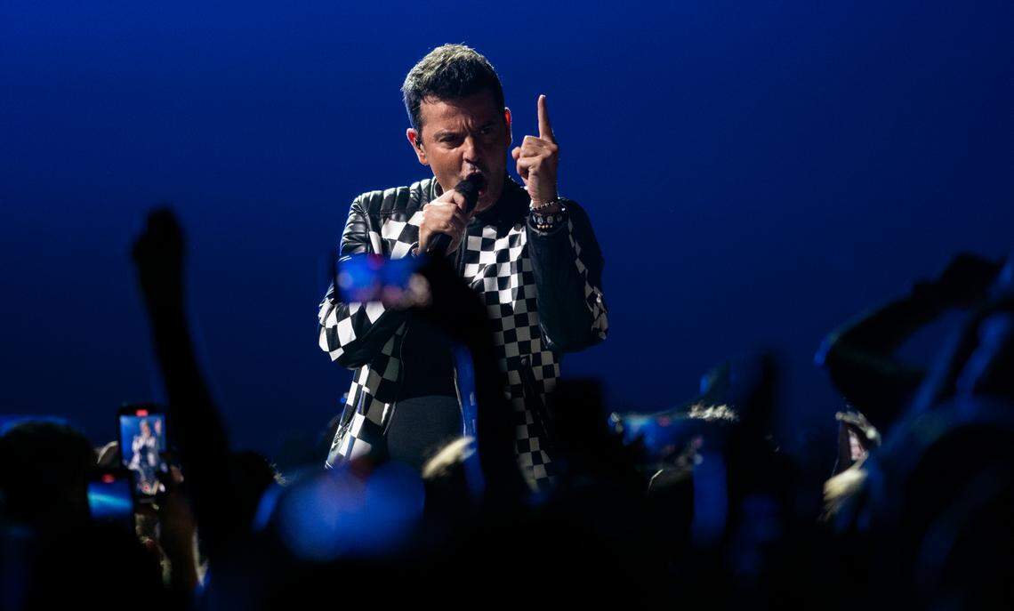 Jordan Knight and New Kids on the Block in concert on the “Mixtape 2022 Tour” at Raleigh, N.C.’s PNC Arena, Friday night, July 22, 2022.