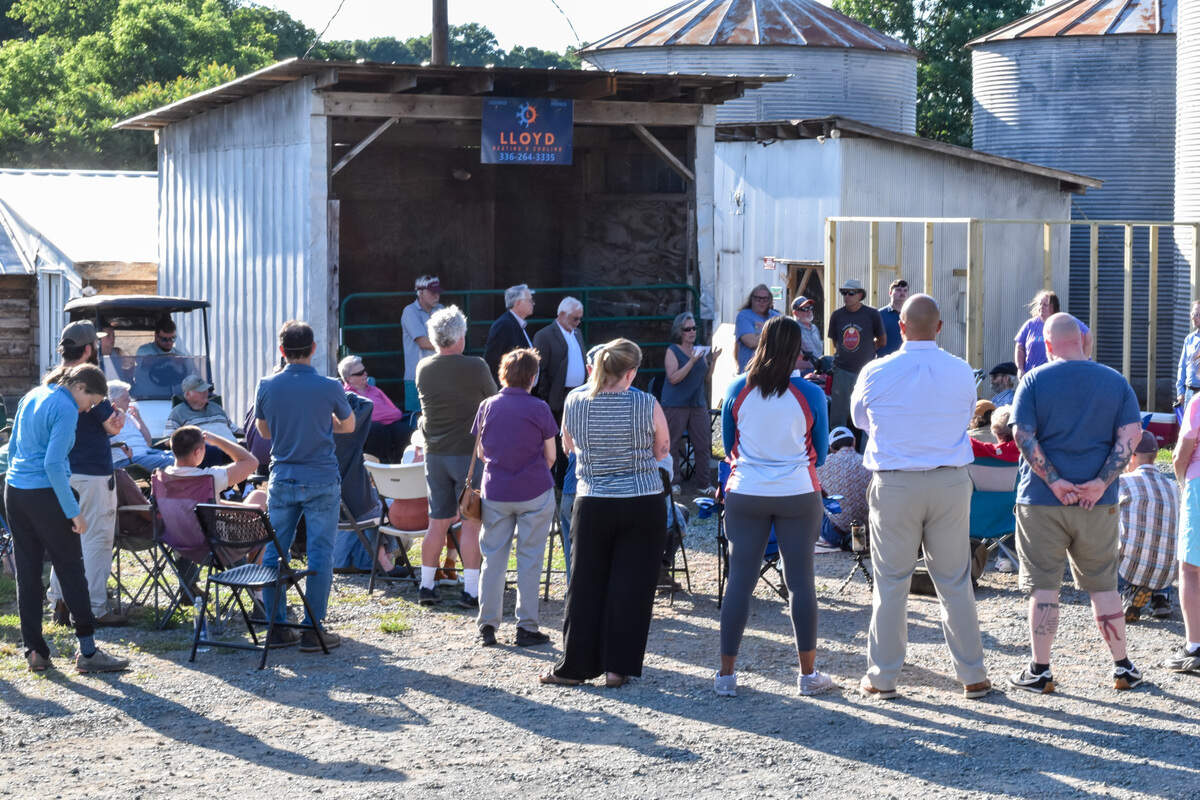 Morrow Mill Road neighbors gathered on June 2, 2026, with county and state elected leaders at the Lloyd Farm, one of several farms located along Morrow Mill Road in Orange and Alamance counties.