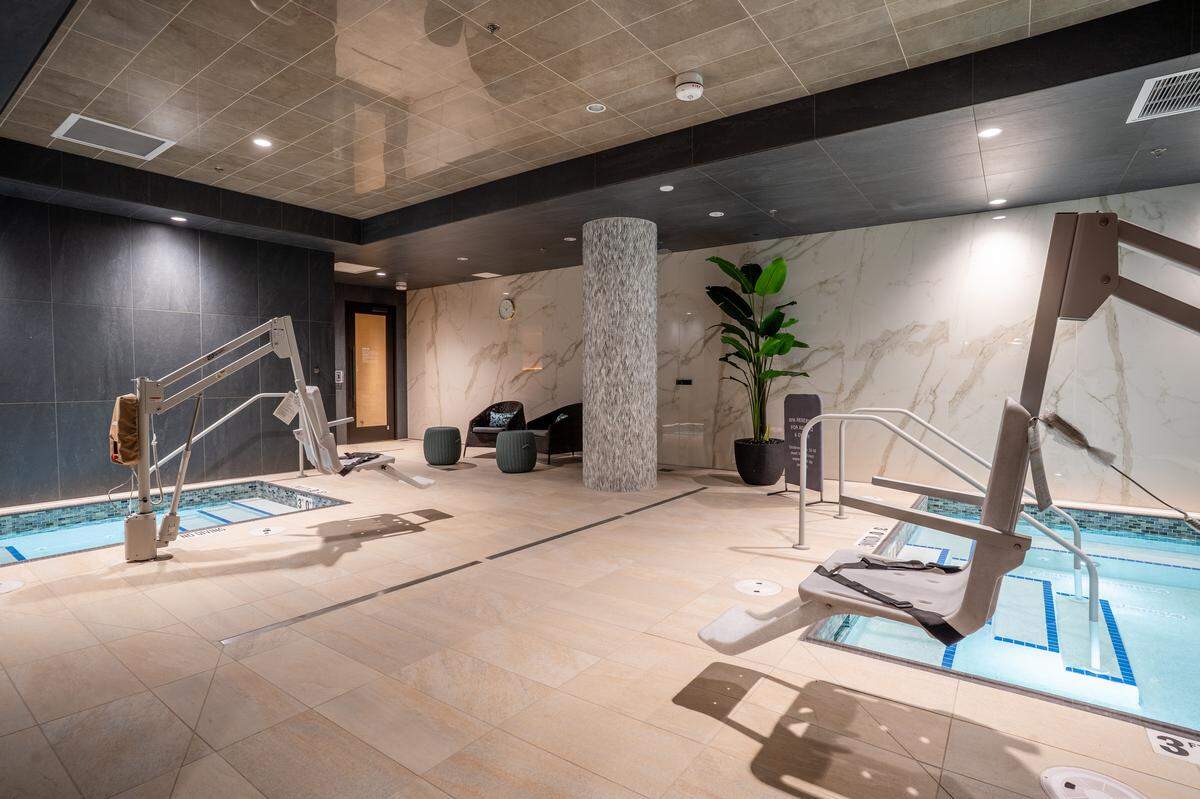 A recovery suite at the new Life Time at Alston Town Center in West Cary.