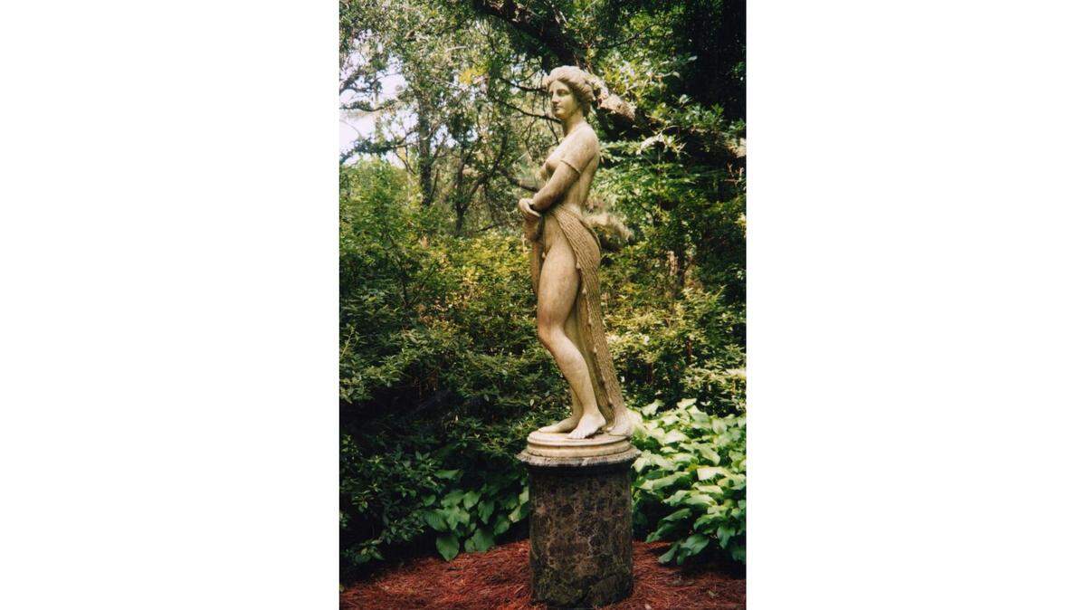 This statue of Virginia Dare, sculpted in Italy by Maria Louisa Lander, stands in North Carolina.