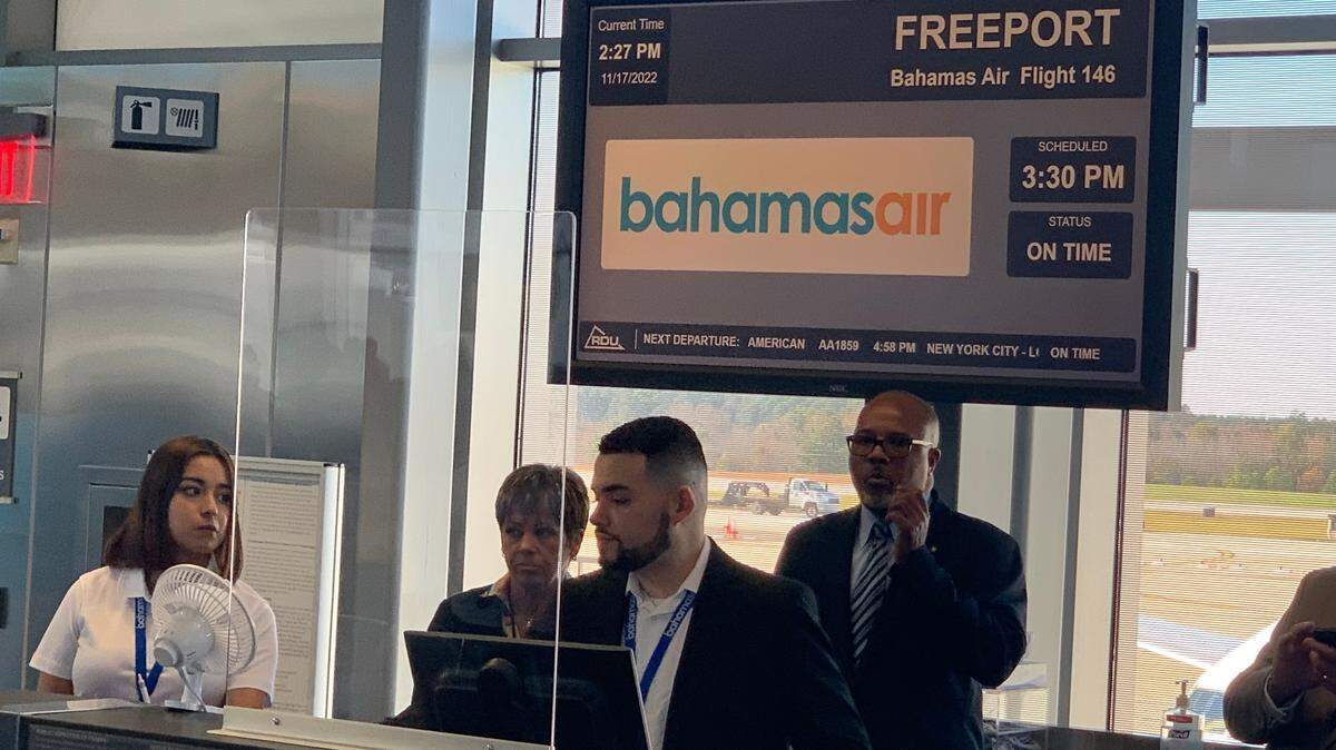 Bahamasair began twice-weekly flights between Raleigh-Durham International Airport and Freeport, Grand Bahama, on Nov. 17, 2022. The service resumes Nov. 12, 2023, after a three-month hiatus.
