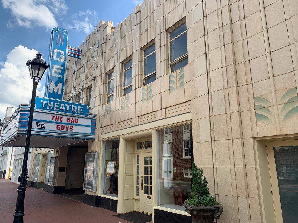The Gem Theatre in downtown Kannapolis, N.C. was built in 1948.