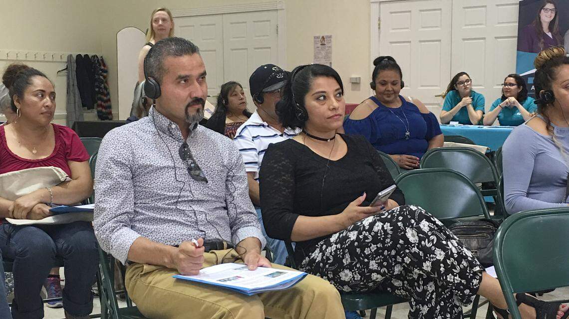 About 150 people attended a forum on immigration issues in Siler City on Saturday, hearing candidates for Chatham County sheriff speak of fairness and respect in the wake of recent ICE raids in Chatham and Orange counties.