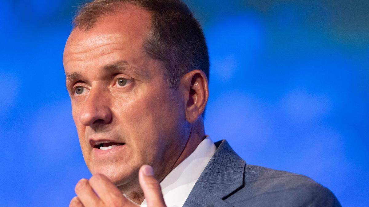 ACC Commissioner Jim Phillips fields questions during his Commissioners Forum in the Westin grand ballroom during the 2022 ACC Football Kickoff on Wednesday, July 20, 2022 in Charlotte, N.C.