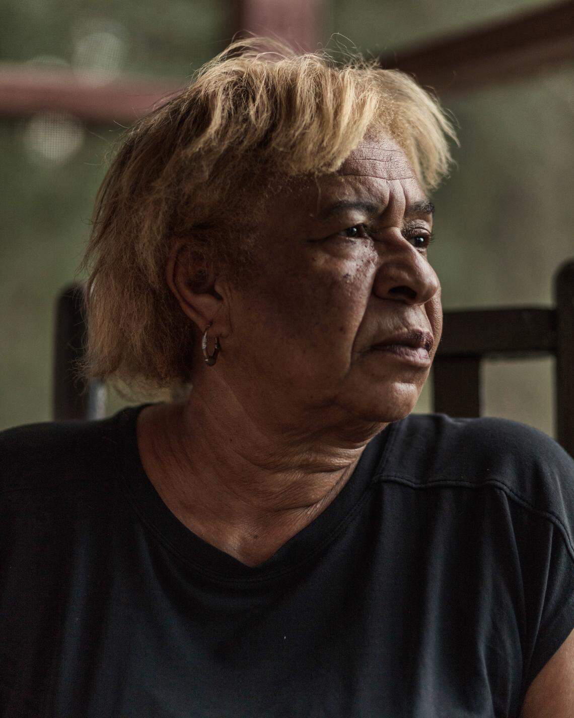 Elsie Herring lives in the house where she was born and her family has lived for generations in Wallace, N.C.. In the 1990’s she moved home to take care of her mother and continued to live in the house after her mother died. The home is located next to a field where a hog farm sprays its waste and Herring has been vocal about her discomfort and hardship caused by the spray field.