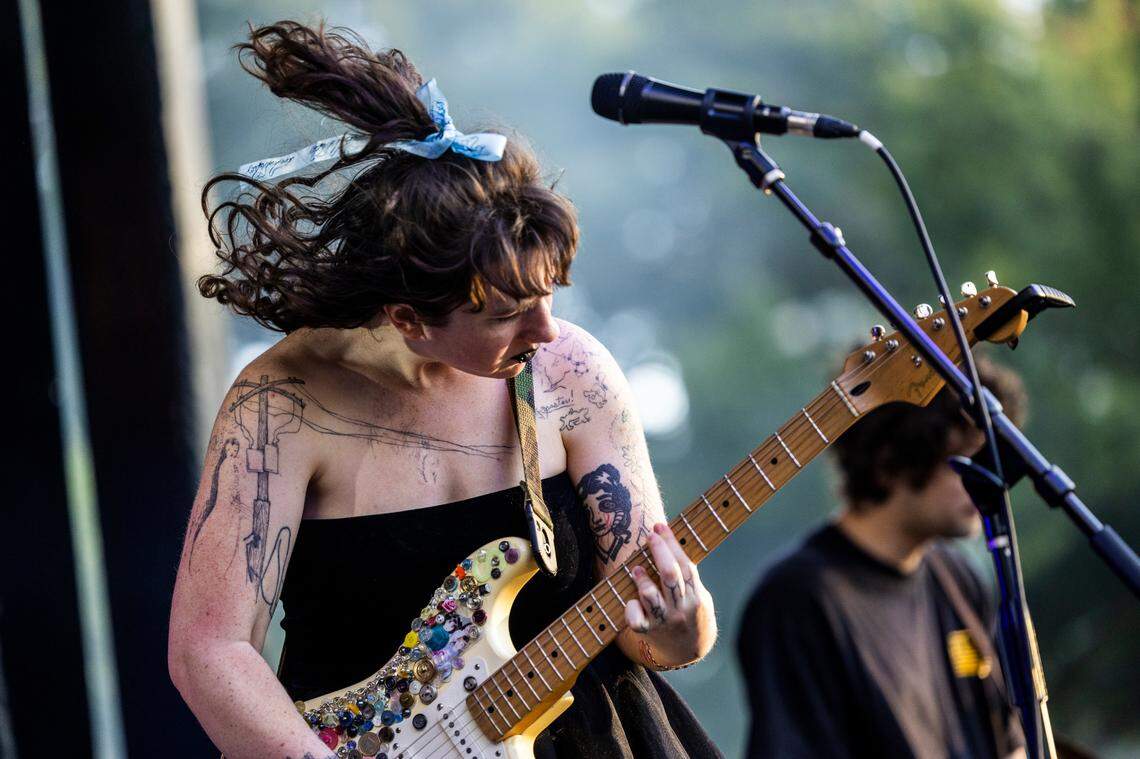 Wednesday performs at Moore Square in Raleigh during the Hopscotch Music Festival on Saturday, Sept. 7, 2024.