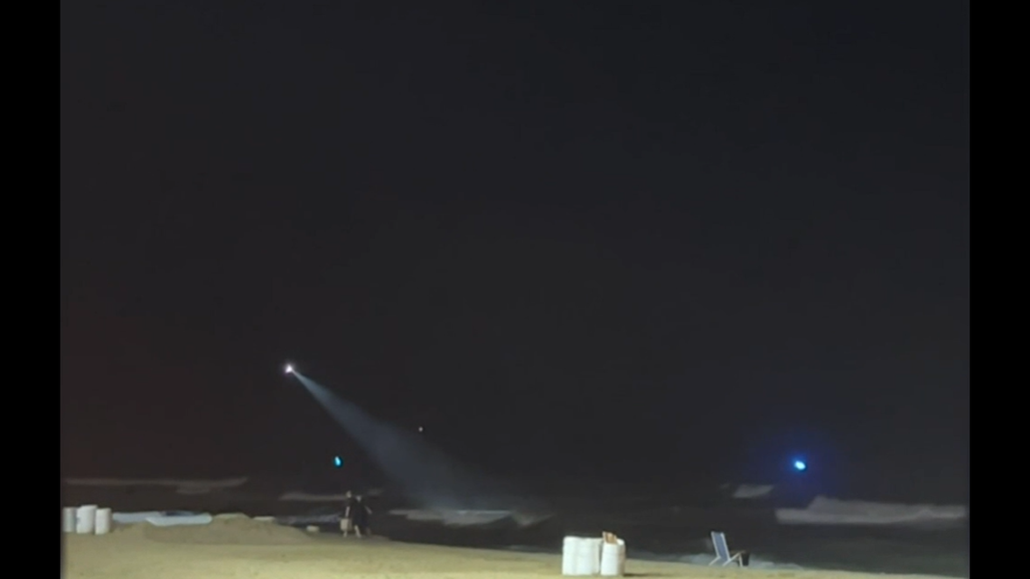 The group was seen struggling to swim back to shore, Virginia Beach officials said.