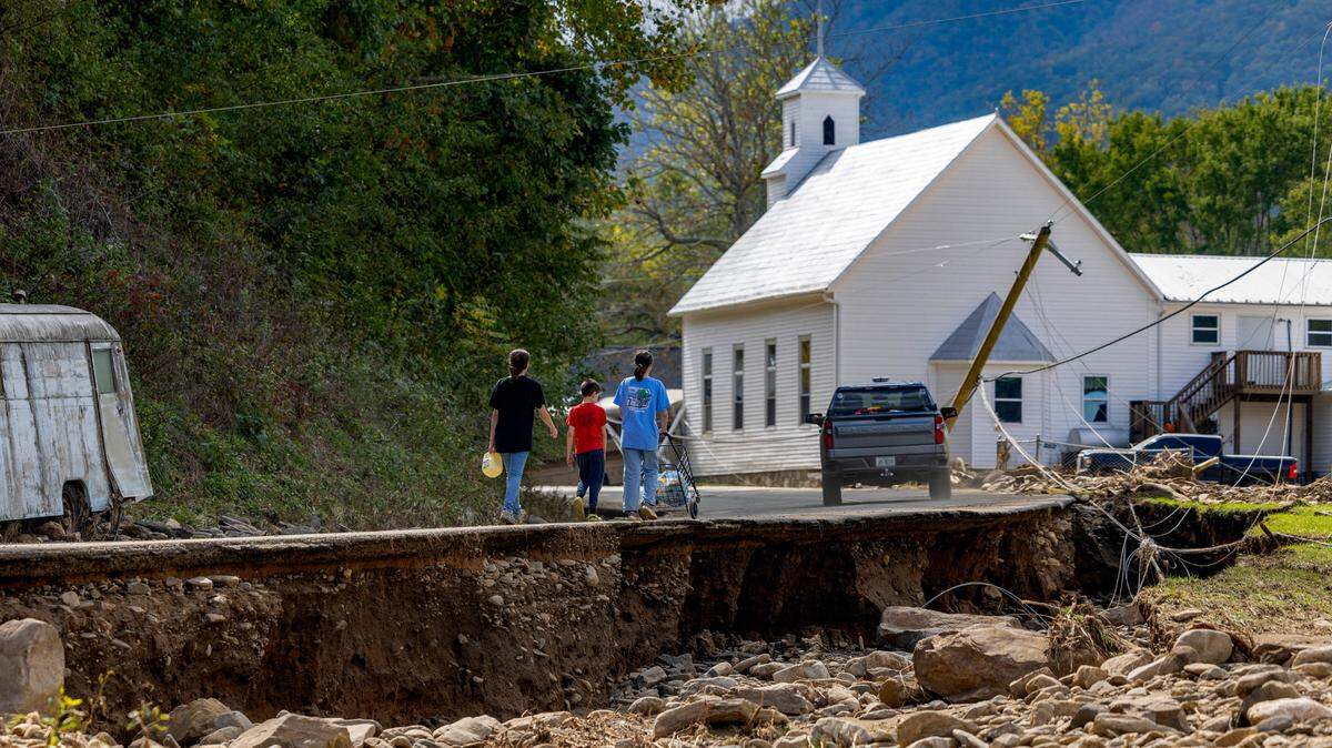 Pensacola’s battered lone road adds twists to Helene response in remote Western NC town