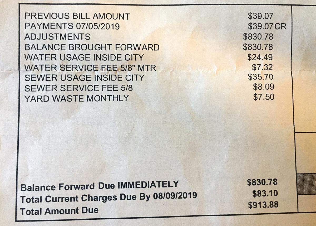 Durham resident Mary Lyons received a water bill from the city with an adjustment of $831 that reaches back almost two years. She says her account was in good standing and the adjustment amount was unexpected.