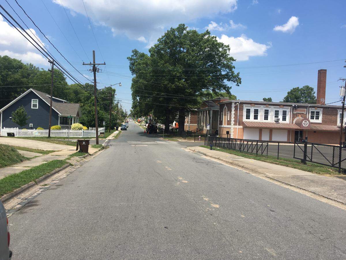 The corner of Dowd and Hazel streets north of downtown Durham, where Zykari Rhone, 18, was shot in November, 2018. No arrests have been made.