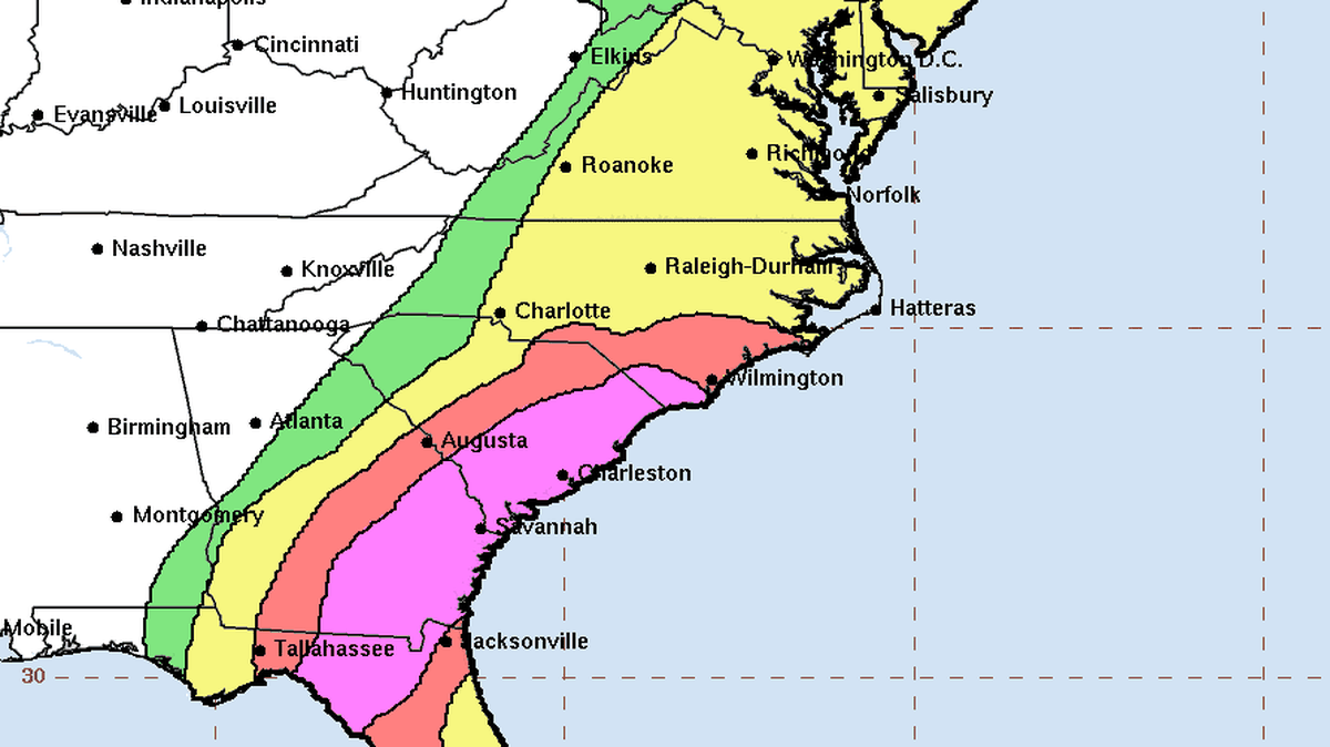 Flash flooding is possible in all but extreme western North Carolina this week as what becomes Tropical Storm Debby moves slowly over the Southeast. Charlotte can expect several inches of rain.