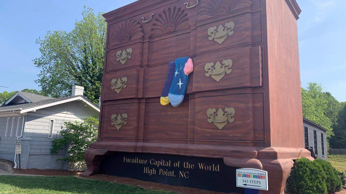The world's largest chest of drawers in High Point, N.C., the furniture capital of the world.