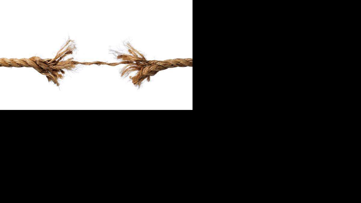 Frayed Rope about to Break