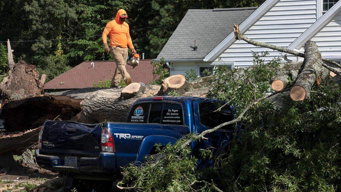Trees, traffic lights still problem in Triangle. Hard-hit Durham areas wait for power.