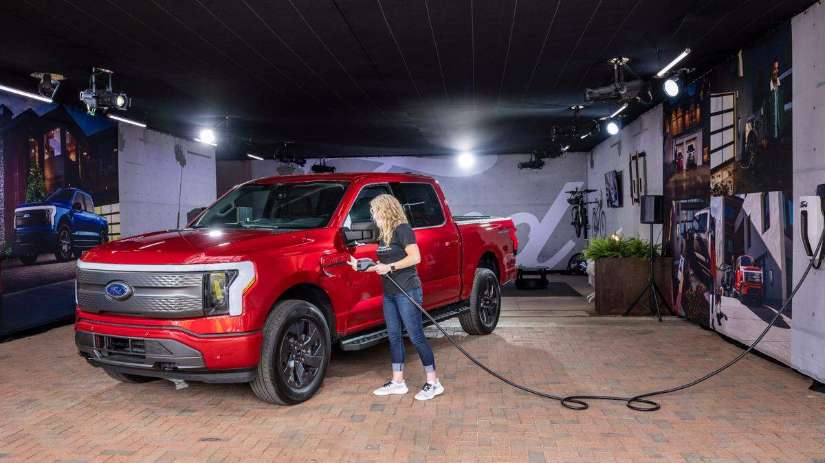 Duke Energy and Ford Motors are working together on a pilot program that would see Duke pay a small part of customers’ lease payment each month in return for being able to draw power from batteries of the F-150 Lightning, shown here. The N.C. Utilities Commission needs to approve the program, which is only available to Duke Energy Carolinas customers.
