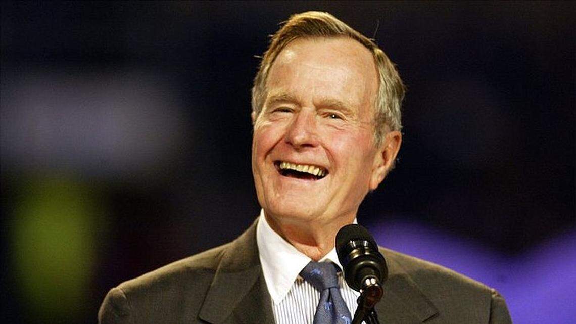 41st President of the United States, George H.W. Bush, has died at the age of 94. Pictured here when he was President in 1990, he served from 1989 to 1993.