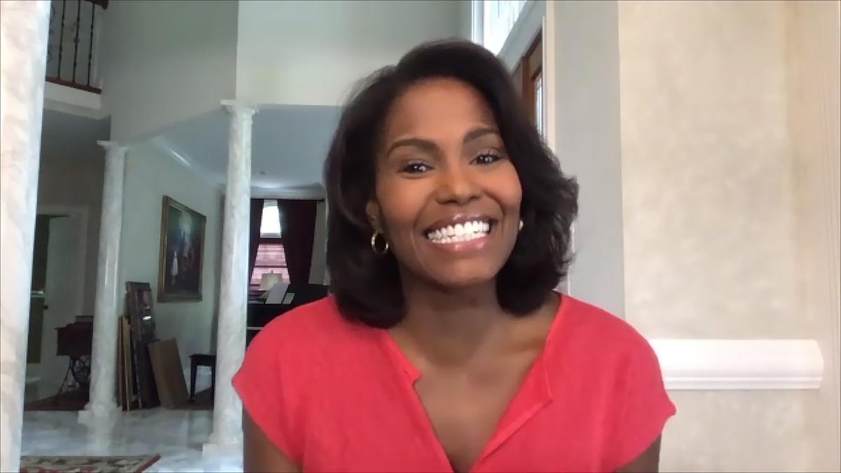 ABC11 anchor Tisha Powell during a Zoom interview with The News & Observer from her home on April 21, 2020.