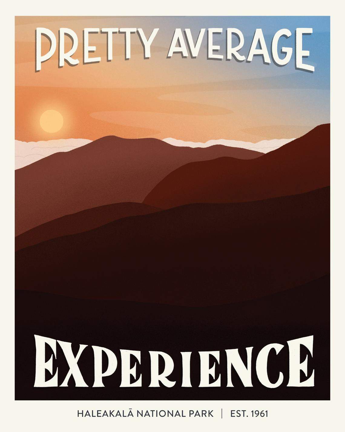 Amber Share of Raleigh illustrates national parks and their bad 1-star reviews — in the style of posters you might find at a souvenir shop. They have appeared on her Instagram, Sub Par Parks, including this one of Haleakala National Park in Hawaii. Now they’re in a book, “Subpar Parks.”