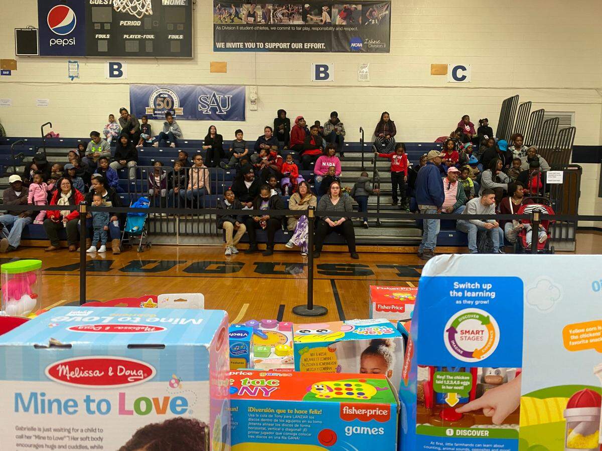 More than 3,000 toys went to more than 500 needy families in Raleigh Saturday as part of the Lost Sheep Ministries free toy event, now in its 27th year.