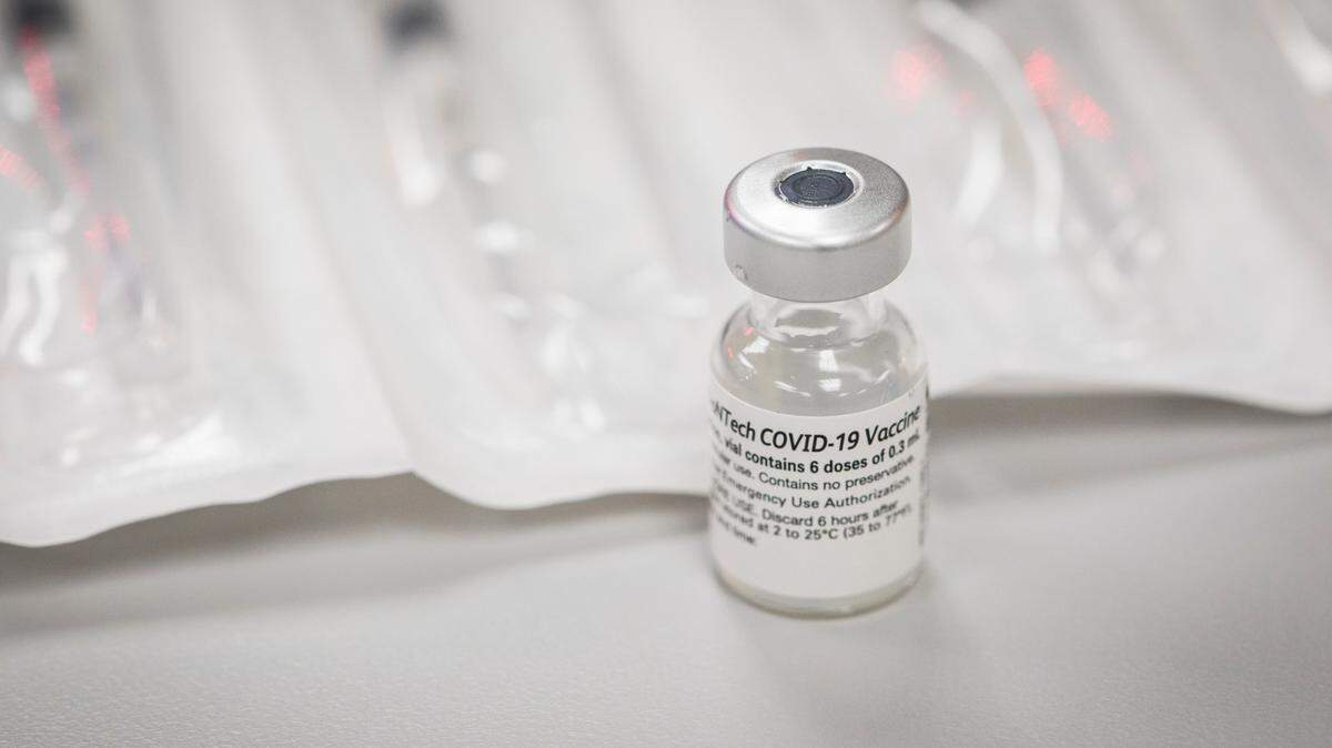 A vial of the COVID-19 vaccine.