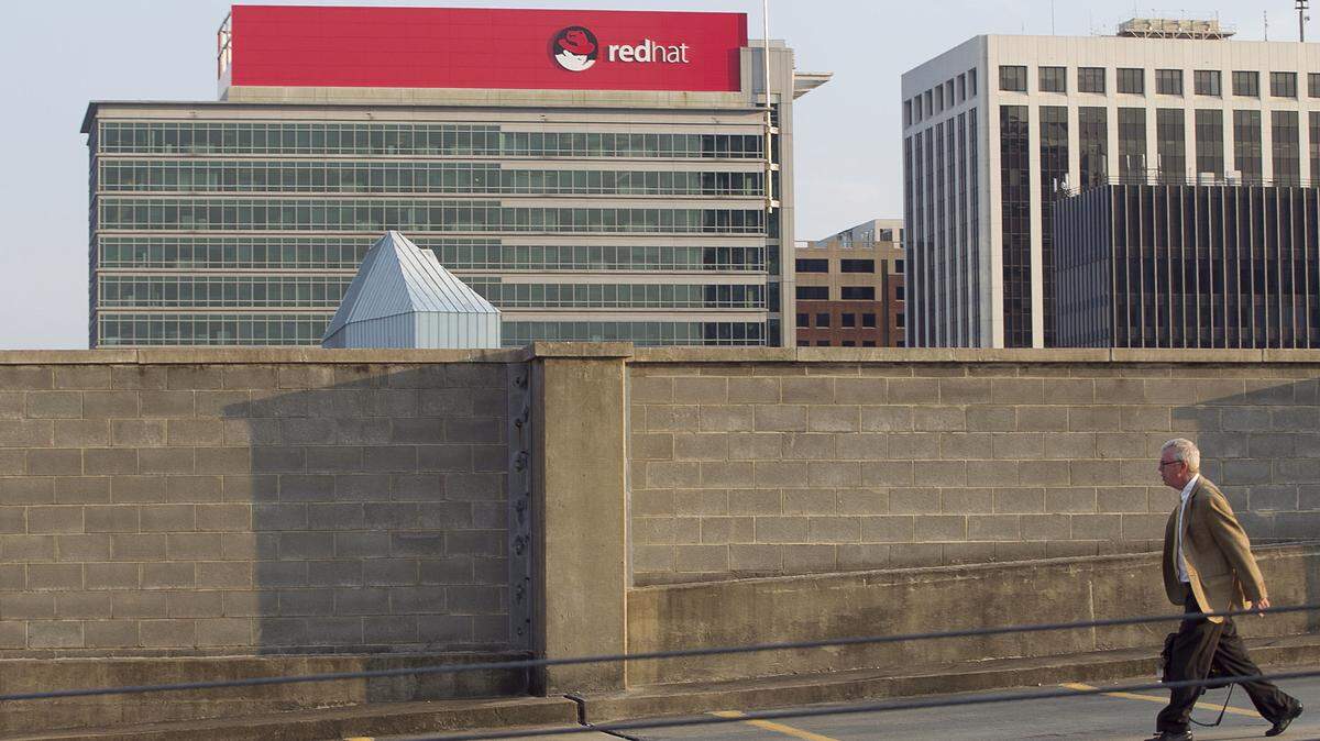 The Red Hat Tower in downtown Raleigh.