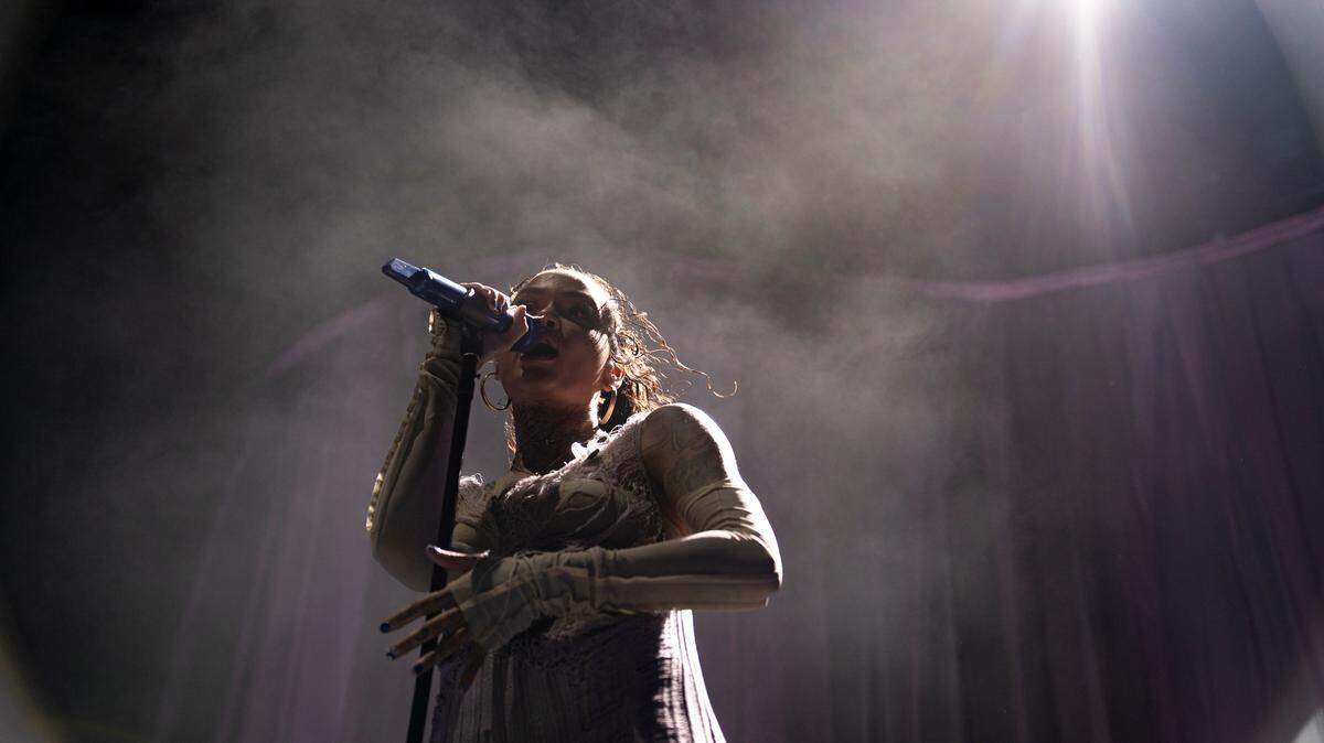 Kehlani performs at the Red Hat Amphitheater in Raleigh, N.C. on Saturday, July 30, 2022.
