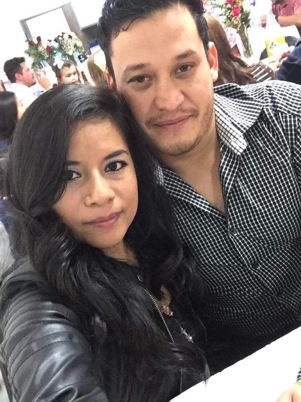 Maria Huerta and Jocsan Cornejo-Cornejo pose for a photo. Huerta joined others today at the Orange County Sheriff’s Office to demand answers from Sheriff Charles Blackwood about her fiance’s detention by ICE agents on July 18.