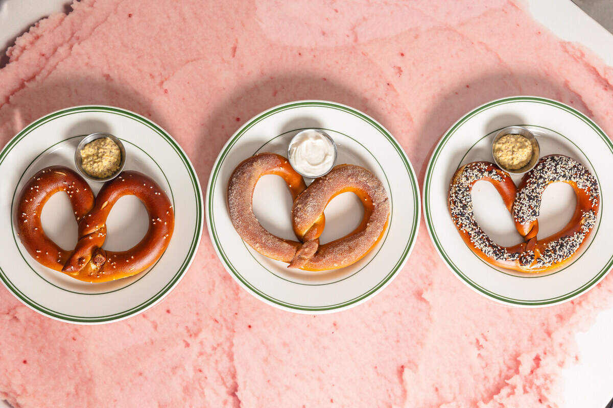 A German style pretzel is on the opening menu of Durham’s new Lutra Cafe & Bakery.