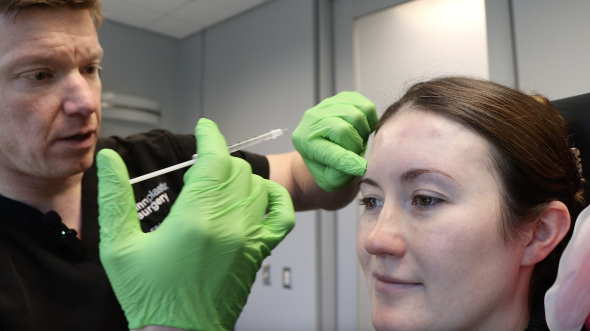 Emily Walden, a clinic assistant, receives Botox from Dr. Tyler Elkins-Williams. More younger women are seeking what’s known as preventative Botox to address wrinkles and creases.