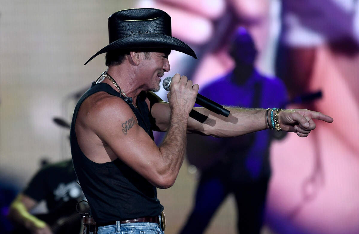 Tim McGraw brings his 2022 tour to Raleigh, N.C.’s Coastal Credit Union Music Park at Walnut Creek, Saturday night, May 21, 2022.