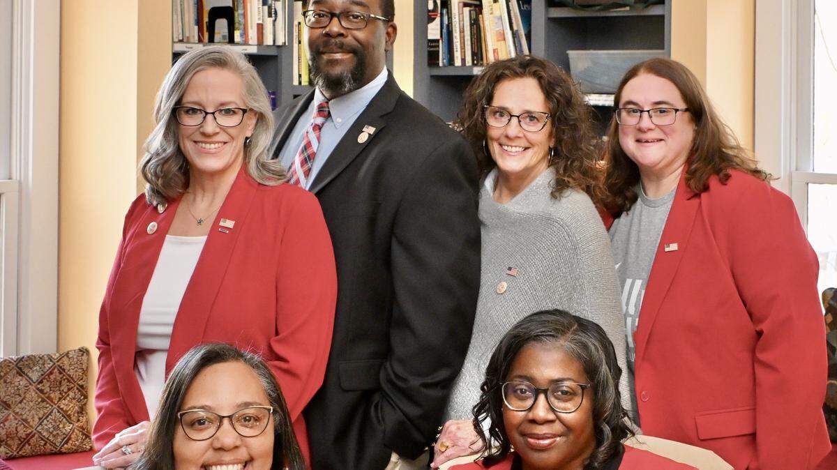 NC Educators on the Ballot recruited six teachers to run in the March 2026 Republican Primary for state House. The candidates are (top row from left to right) Pamela Zanni, Chris Wilson, Lisa Koperski and Kelly VanHorn and (bottom row from left to right) Michele Joyner-Dinwiddie and Pamela Ayscue.