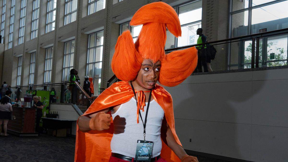 Isaiah Stevens spent hours sculpting a custom wig for GalaxyCon at the Raleigh Convention Center on Thursday, July 24, 2025 in Raleigh, N.C.