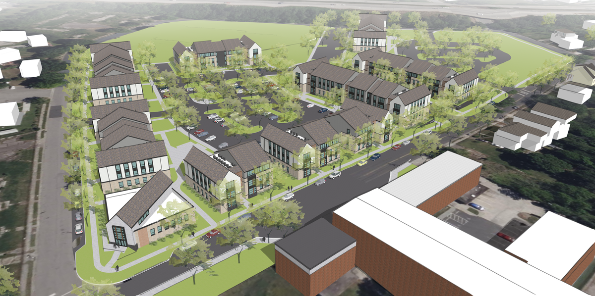 The first phase of the old Fayette Place site will consist of the 252 apartments. Later, the site will include townhouses.