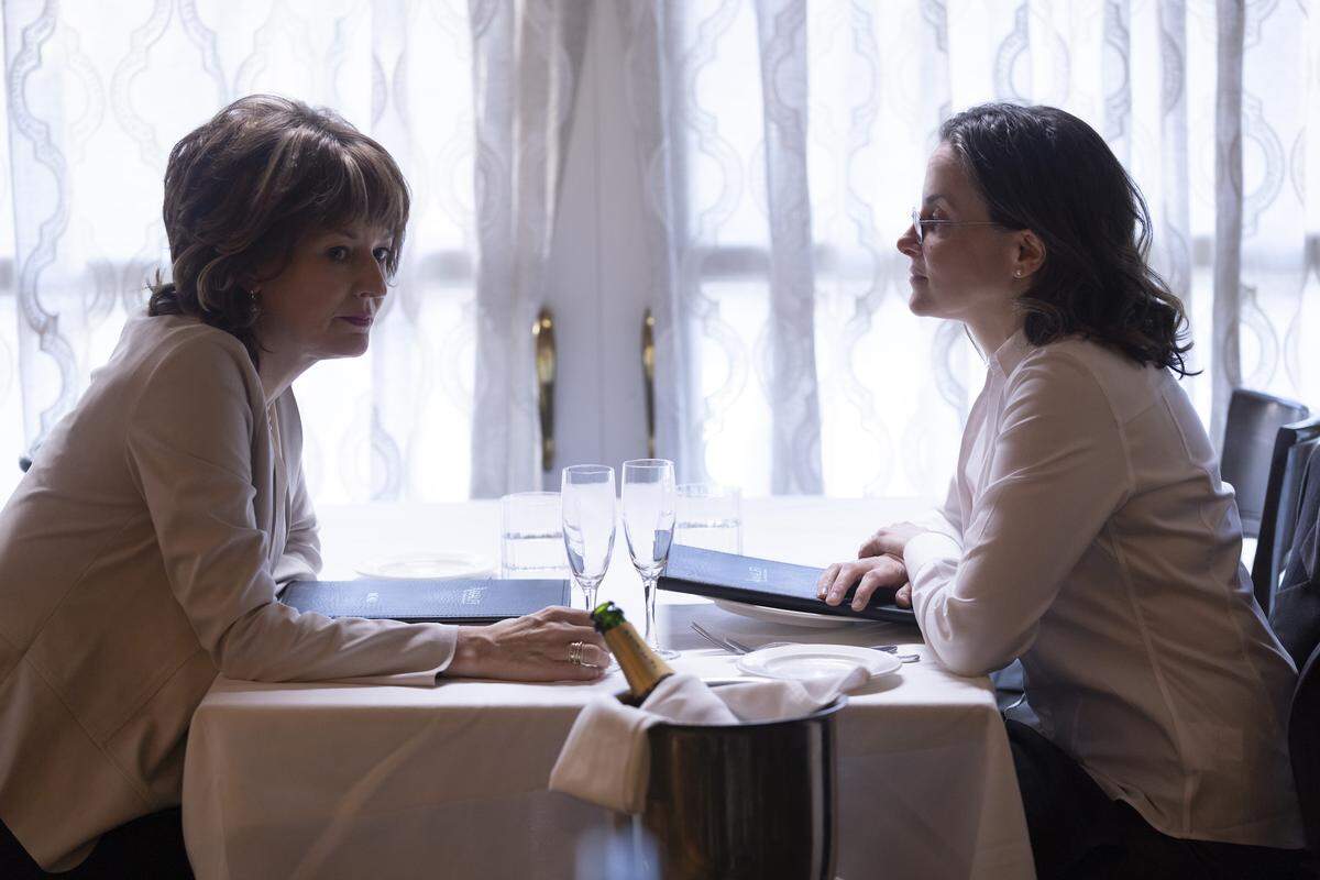 Rosemarie DeWitt as Candace Zamperini and Maria Dizzia as Lori Campbell in the HBO Max series “The Staircase.”