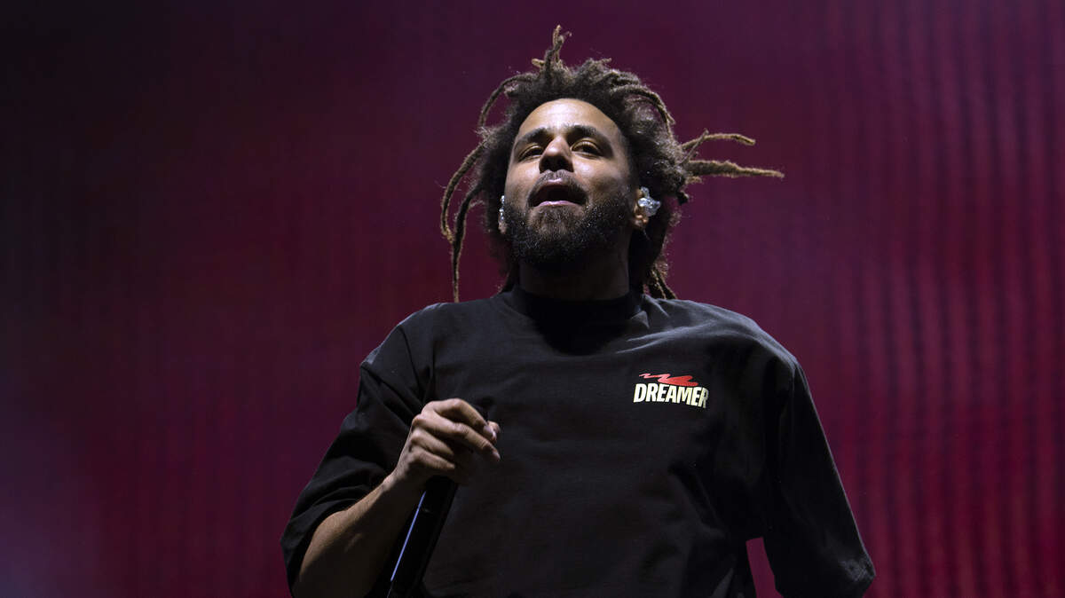 J. Cole headlines the Dreamville Festival in Raleigh, N.C., Sunday, April 2, 2023.