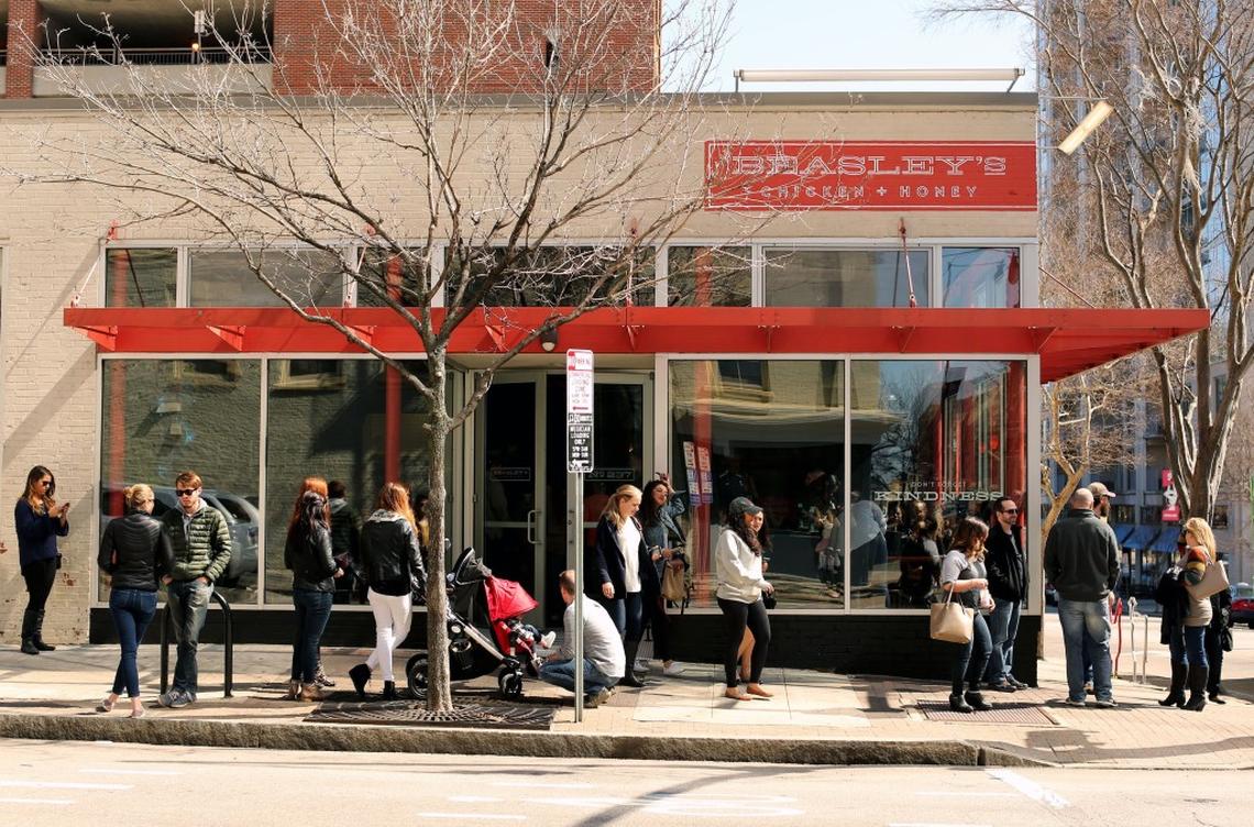 In 2011, when chef Ashley Christensen could have done just about anything as a follow-up to Poole’s Diner, she launched Beasley’s Chicken + Honey on Wilmington Street in Downtown Raleigh. Beasley’s offers an idealized view of fried chicken, deeply browned and crunchy and drizzled with honey for a salty, sweet bite.
