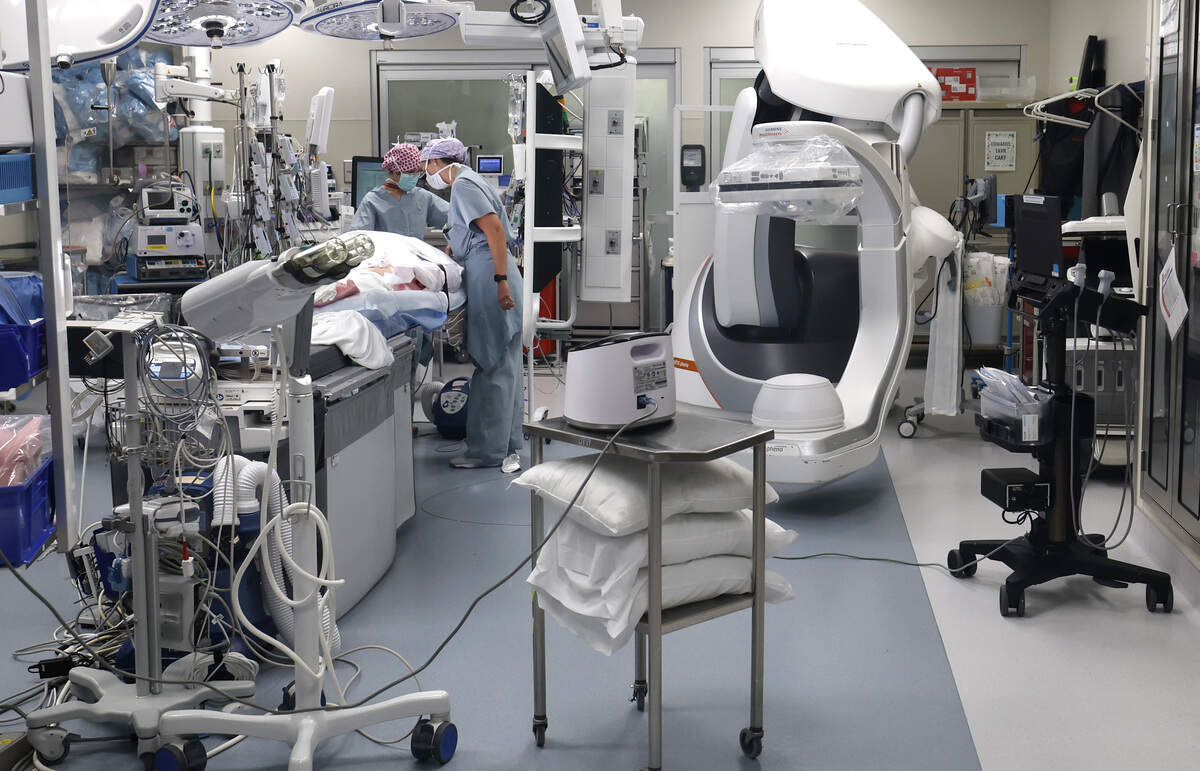 WakeMed has a hybrid operating room that includes the latest medical imaging equipment and is more than twice the size of others. Photographed at the WakeMed Tuesday, June 9, 2026.