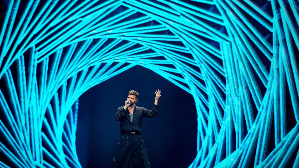 Ricky Martin headlines “The Trilogy Tour” with Pitfall and Enrique Iglesias at Raleigh, N.C.’s PNC Arena, Thursday night, Feb. 29, 2024.